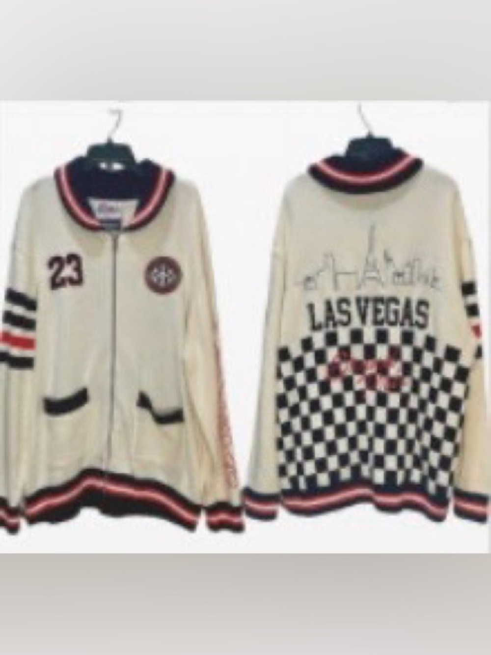 Formula 1 Officially Licensed Las Vegas Zip-Up Checkerboard Sweater Jacket 2XL - Picture 1 of 10